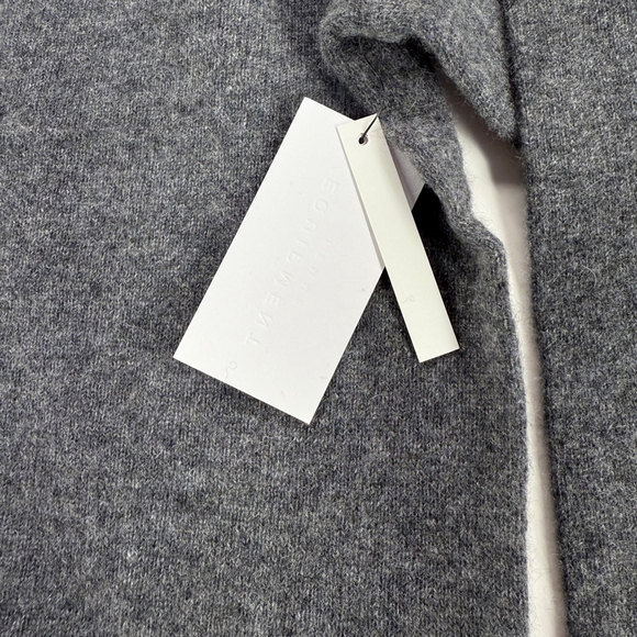 Equipment Madalene V-Neck Cashmere Women’s Sweater, Size L, Grey NWT - Picture 9 of 12